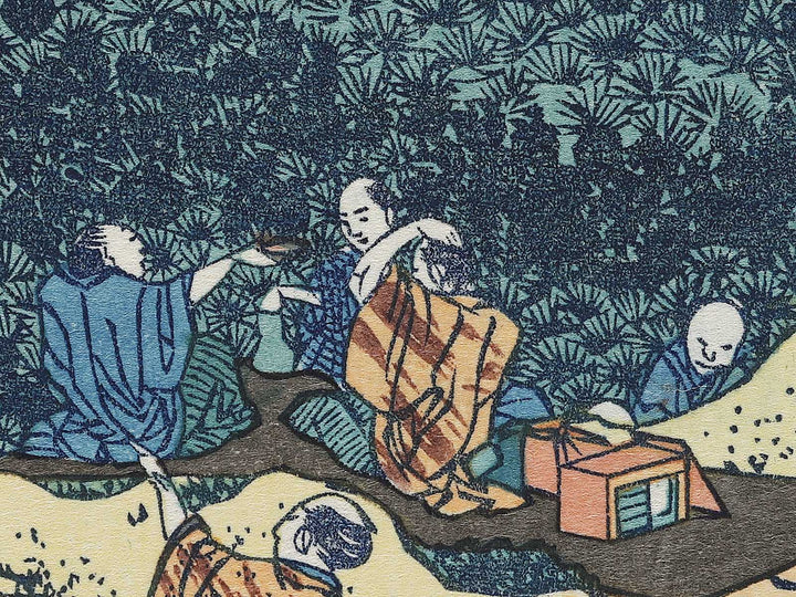 The Enza-no-natsu Pine Tree at Aoyama from the series Thirty-six Views of Mount Fuji by Katsushika Hokusai, (Medium print size) / BJ316-918