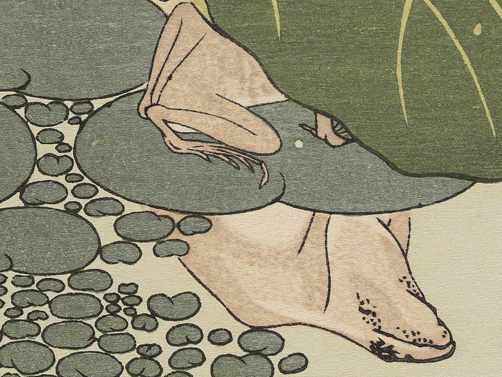 Frog and Gold Beetle from the series Gahon mushierami by Kitagawa Utamaro, (Large print size) / BJ355-292