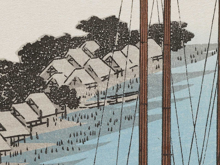 Tsukuda jima umibe oboroduki from the series Toto meisho by Utagawa Hiroshige, (Small print size) / BJ327-075