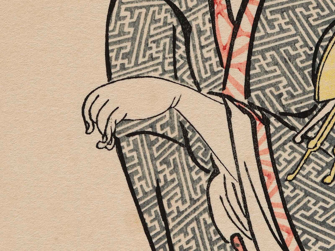 Three Beauties in the Wind from the series A Comparison of Fashionable Beauties of the Gay Quarters by Torii Kiyonaga, (Large print size) / BJ232-806