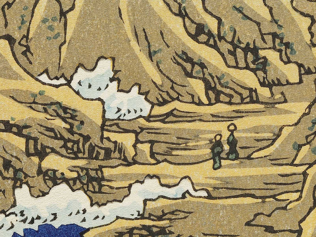 Enoshima, The Entrance to the Caves from the series Famous Views of the Sixty-odd Provinces by Utagawa Hiroshige, (Large print size) / BJ334-460