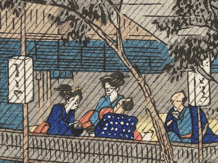 Tadasugawara no yudachi from the series Kyoto meisho no uchi by Utagawa Hiroshige, (Medium print size) / BJ341-803