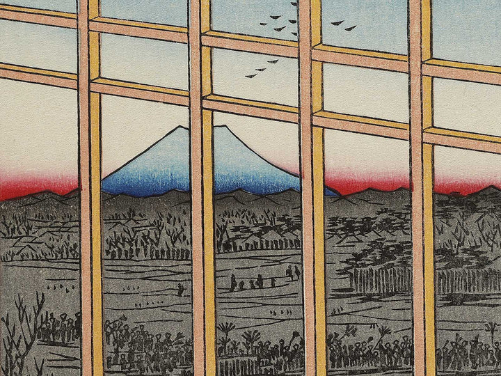 Asakusa rice fields and Torinomachi Festival from the series One Hundred Famous Views of Edo by Utagawa Hiroshige, (Large print size) / BJ337-183