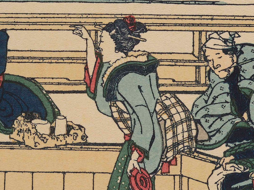 Yoshida on the Tokaido Road from the series Thirty-six Views of Mount Fuji by Katsushika Hokusai, (Medium print size) / BJ283-087