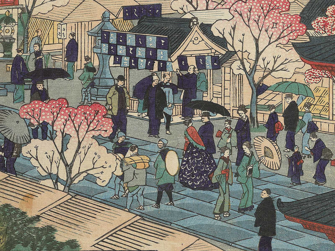 Tokyo meisho Asakusa Kinryuzan keidai yori Sumidagawa ryakuzu by Utagawa HIroshige III / BJ350-812