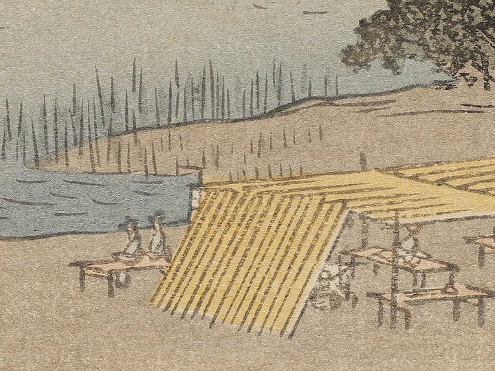 Rokugogawa watashi bune from the series Ehon edo miyage by Utagawa Hiroshige, (Large print size) / BJ332-080