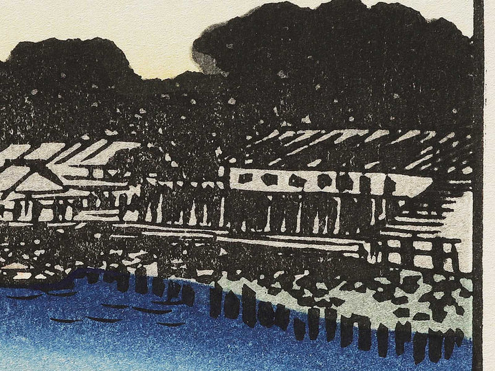 Rendezvous Pine (or, Pine of Success) near the Asakusa River and the Onmaya Bank of the Sumida River from the series One Hundred Famous Views of Edo by Utagawa Hiroshige, (Large print size) / BJ337-036