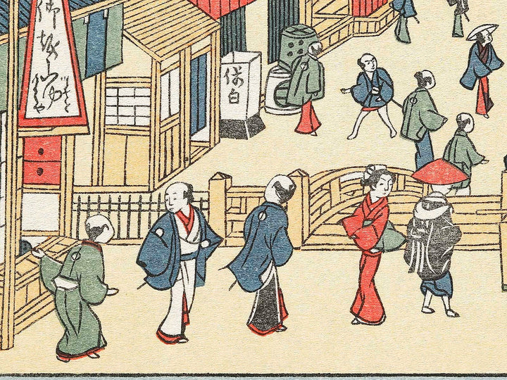 Edo meisho Ueno Niomon no zu by Utagawa Toyoharu, (Medium print size) / BJ330-463