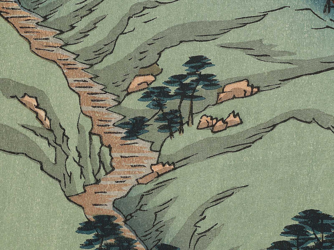 Kanegasaka from the series Famous Views of the Sixty-odd Provinces by Utagawa Hiroshige, (Large print size) / BJ334-194