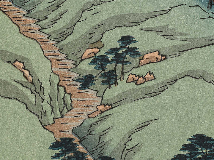 Kanegasaka from the series Famous Views of the Sixty-odd Provinces by Utagawa Hiroshige, (Large print size) / BJ334-194