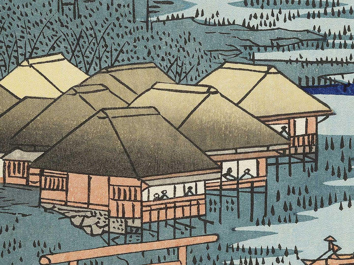 Daijingu Shrine in Kashima from the series Famous Views of the Sixty-odd Provinces by Utagawa Hiroshige, (Large print size) / BJ333-984