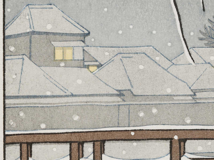 Evening Snow at Edo River by Kawase Hasui, (Large print size) / BJ319-991