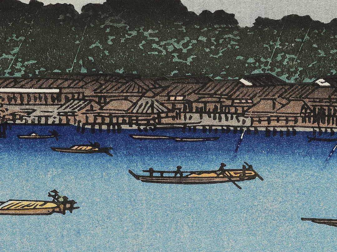 Komagata Hall and Azuma Bridge from the series One Hundred Famous Views of Edo by Utagawa Hiroshige, (Large print size) / BJ336-854