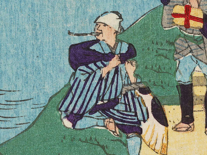 Shiomizaka no kei Shirasuka Futagawa made ichiri nijuyoncho from the series Tokai meisho kaisei dochuki by Utagawa HIroshige   / BJ304-542