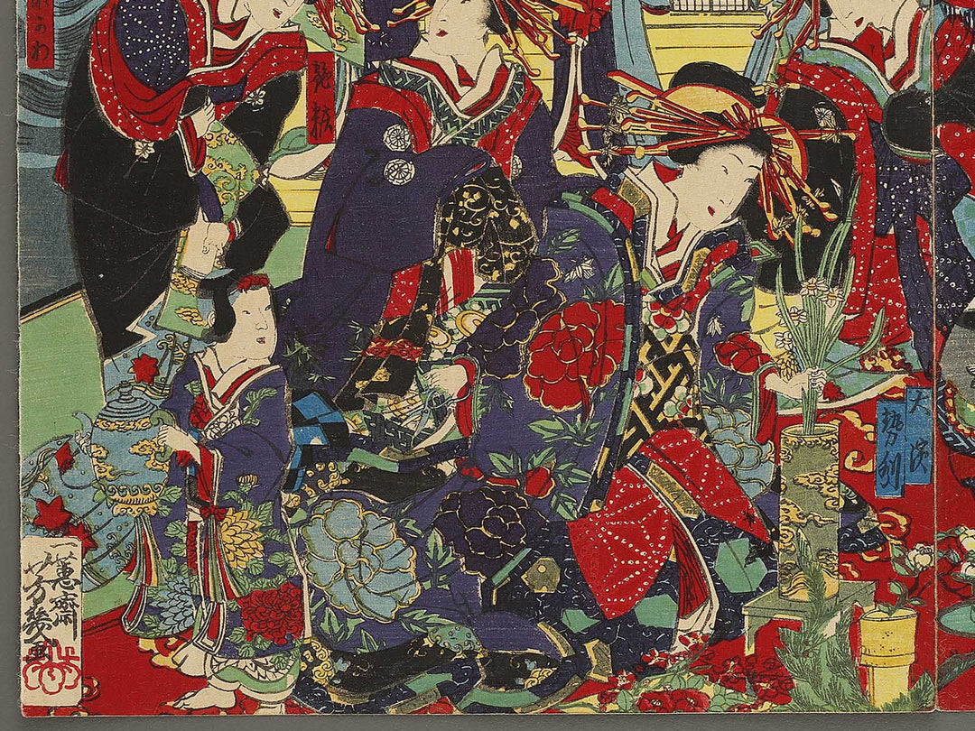 Shiyoshiwara Hozuchiro no zu by Ochiai Yoshiiku / BJ341-642