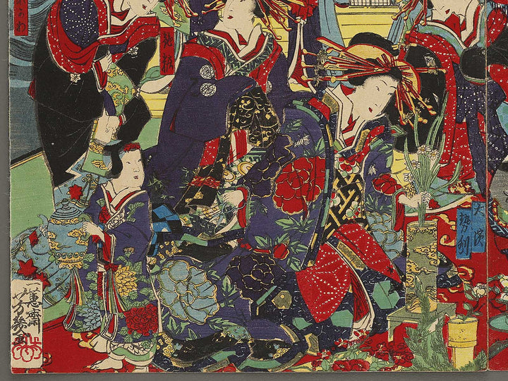 Shiyoshiwara Hozuchiro no zu by Ochiai Yoshiiku / BJ341-642