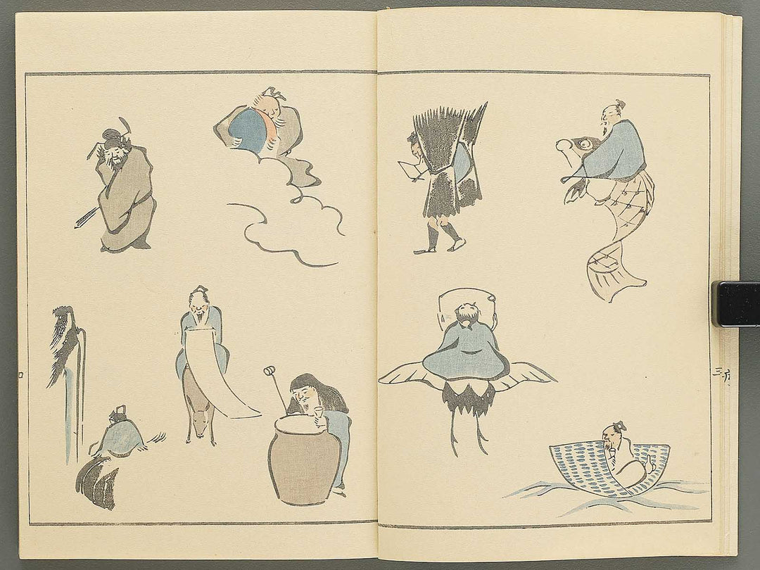 Jinbutsu ryakugashiki by Kuwagata Keisai / BJ348-117