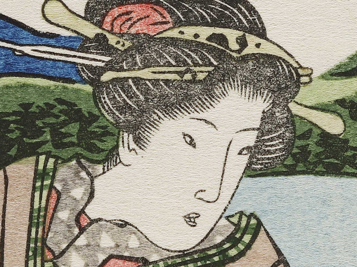 Kintaikyo from the series Komo abura e meisho tsukushi by Utagawa Kunisada(Toyokuni III), (Large print size) / BJ311-983
