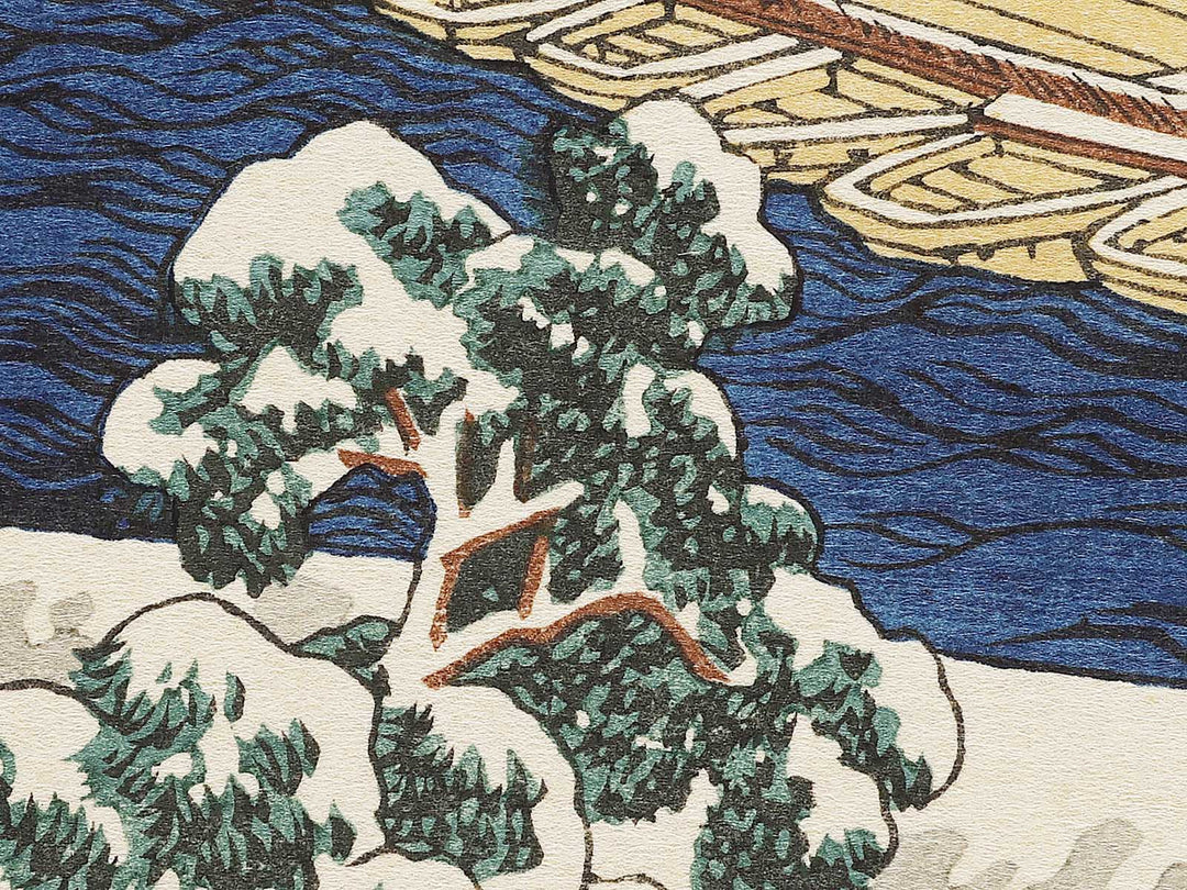 Koduke sano hunabashi no kodu gunma from the series Shokoku meisho kiran by Katsushika Hokusai, (Large print size) / BJ320-523