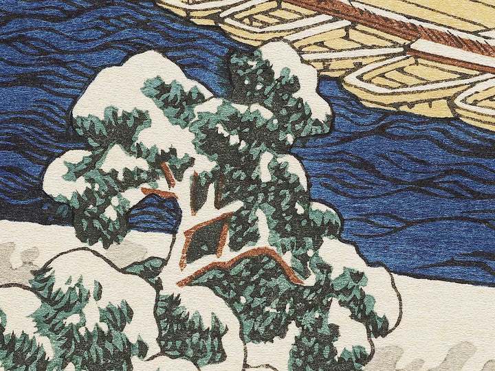 Koduke sano hunabashi no kodu gunma from the series Shokoku meisho kiran by Katsushika Hokusai, (Large print size) / BJ320-523