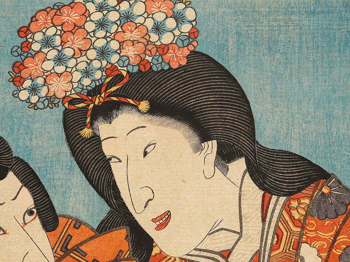 Hashino Tosen Wakamurasaki no Shikibu Miyukihime Hikaru Genji by Utagawa Kunisada(Toyokuni III) / BJ337-820