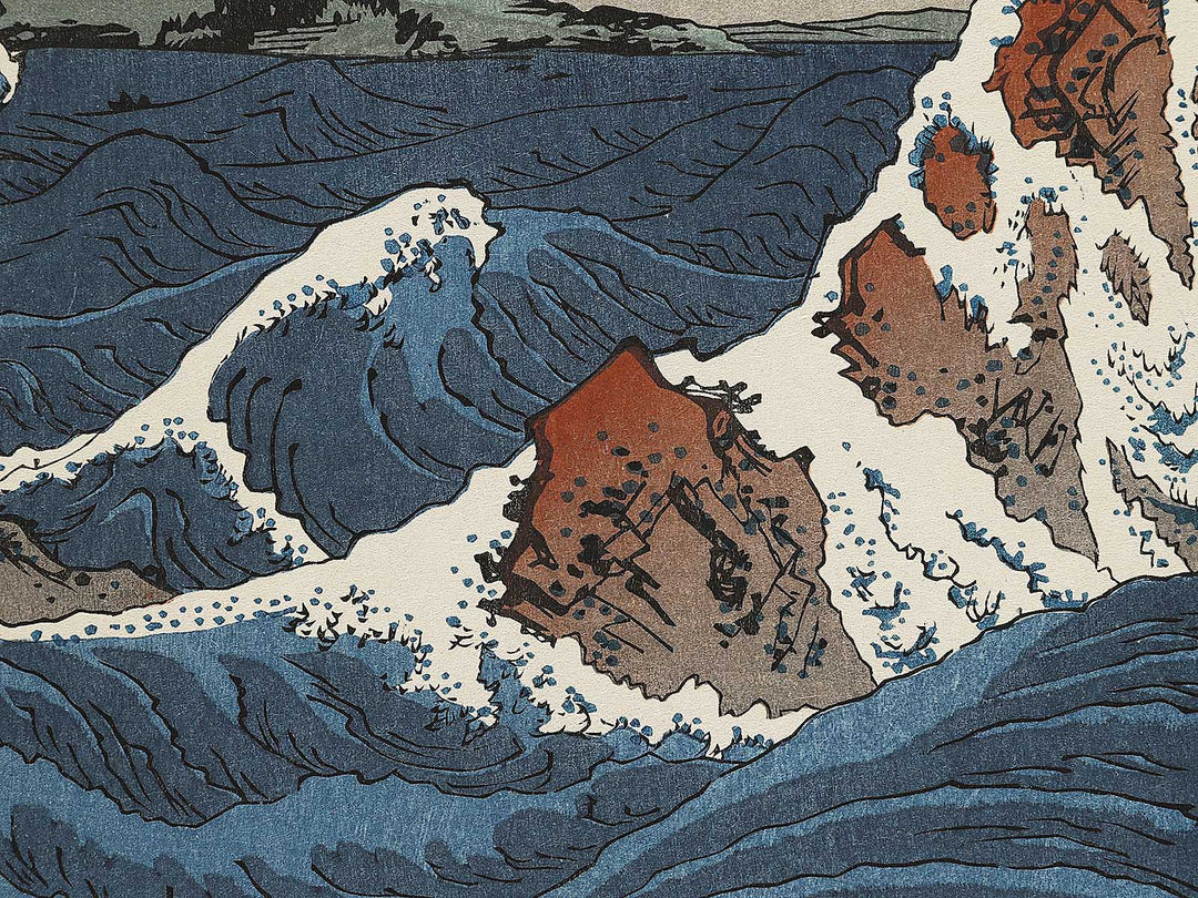 Naruto Whirlpools from the series Famous Views of the Sixty-odd Provinces by Utagawa Hiroshige, (Large print size) / BJ327-131