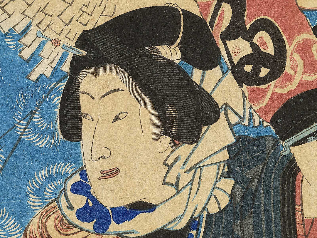 Shinyoshiwara niwaka jishi no zu by Toyohara Kunichika / BJ353-367