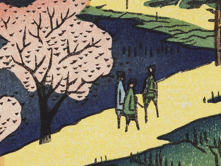 Azuma Shrine and the Entwined Camphor from the series One Hundred Famous Views of Edo by Utagawa Hiroshige, (Large print size) / BJ337-092