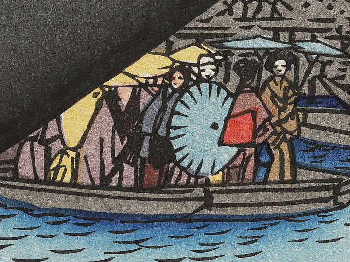 Yoroi Ferry and Koami-cho from the series One Hundred Famous Views of Edo by Utagawa Hiroshige, (Large print size) / BJ336-952