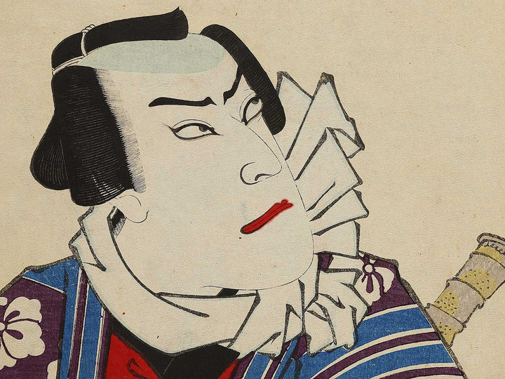 Meijiza shinkyogen kurote gumi kuruwa no tatehiki by Toyohara Kunichika / BJ335-069