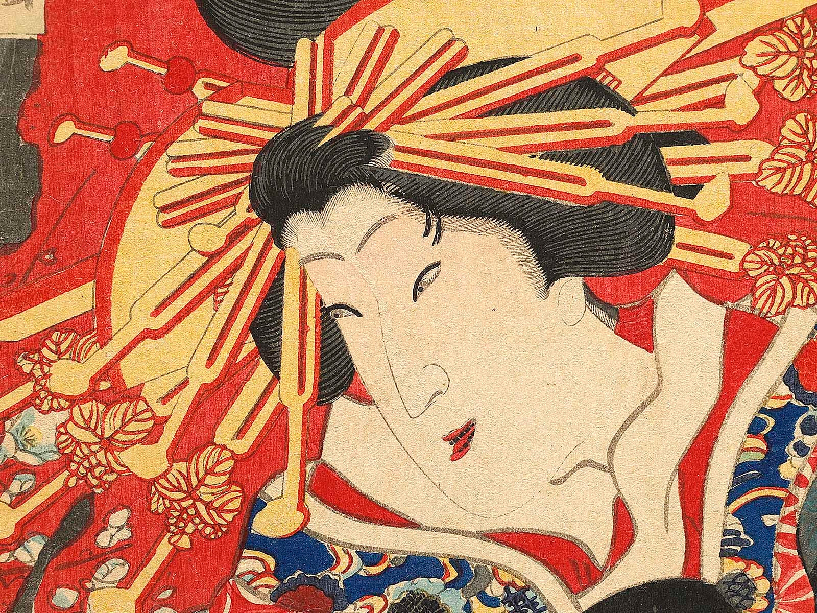 当社の / Kunichika Toyohara by Bijin-ga BJ315-245 NIHONKOSHO – 絵画