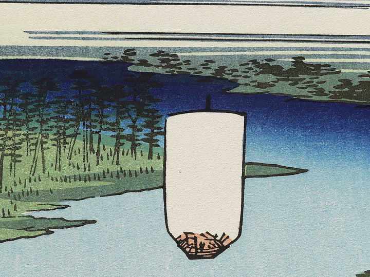 The Great Bridge at Senju from the series One Hundred Famous Views of Edo by Utagawa Hiroshige, (Large print size) / BJ337-015