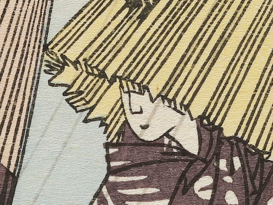 Shin Yanagibashi no hakuu Okekeguro no niji from the series Ehon Sumidagawa ryogan ichiran by Katsushika Hokusai, (Large print size) / BJ341-145