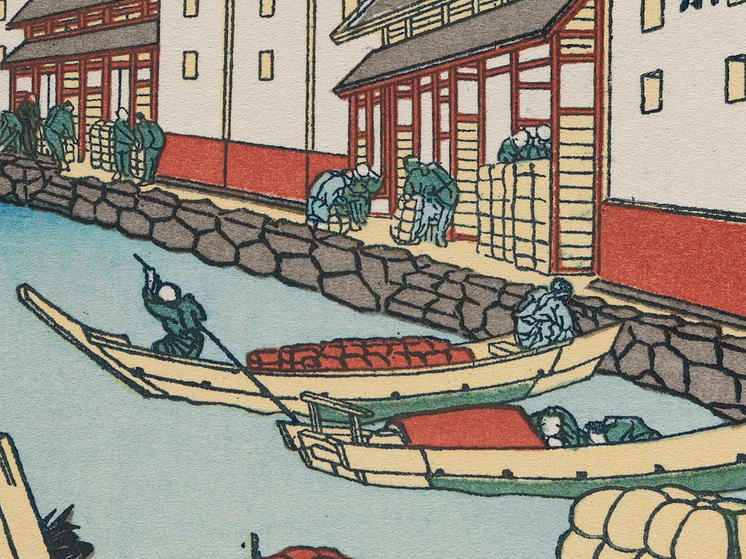 Nihonbashi Bridge in Edo from the series Thirty-six Views of Mount Fuji by Katsushika Hokusai, (Medium print size) / BJ277-627