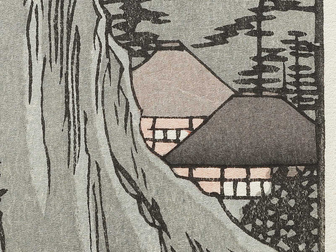 Abuto, Kannon Temple from the series Famous Views of the Sixty-odd Provinces by Utagawa Hiroshige, (Large print size) / BJ334-187