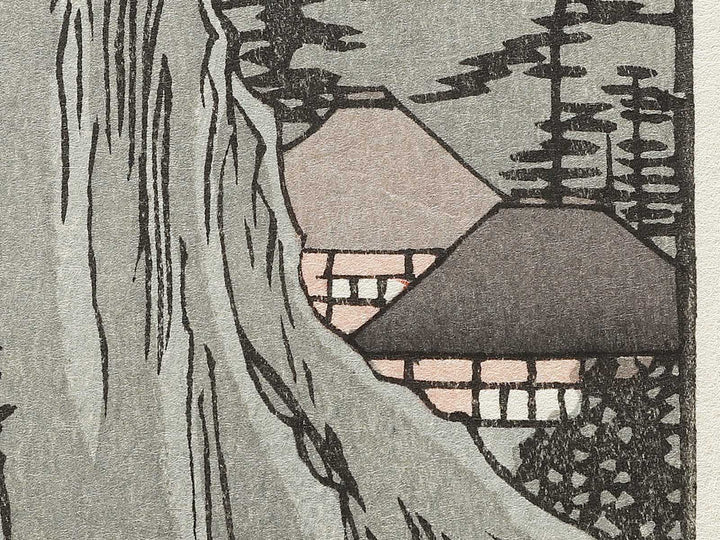 Abuto, Kannon Temple from the series Famous Views of the Sixty-odd Provinces by Utagawa Hiroshige, (Large print size) / BJ334-187