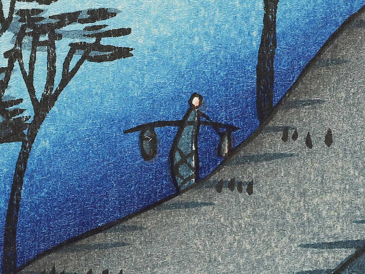 The Currents Around the Weir from the series Famous Views of the Sixty-odd Provinces by Utagawa Hiroshige, (Large print size) / BJ334-159