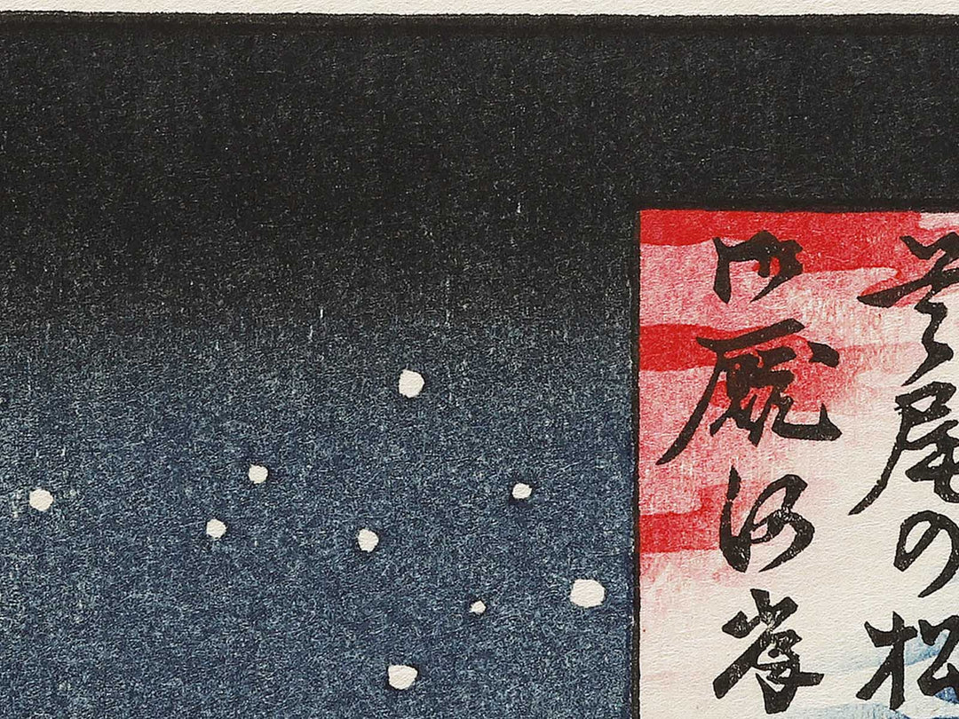 Rendezvous Pine (or, Pine of Success) near the Asakusa River and the Onmaya Bank of the Sumida River from the series One Hundred Famous Views of Edo by Utagawa Hiroshige, (Large print size) / BJ337-036