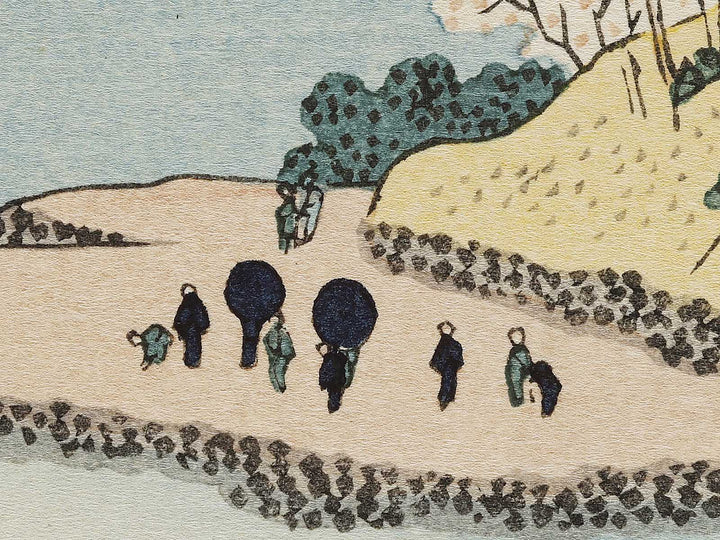 Sesshu ajigawaguchi tenpozan from the series Shokoku meisho kiran by Katsushika Hokusai, (Large print size) / BJ320-642