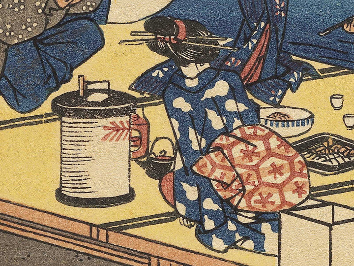 Shijo gawara yusuzumi from the series Kyoto meisho no uchi by Utagawa Hiroshige / BJ340-088