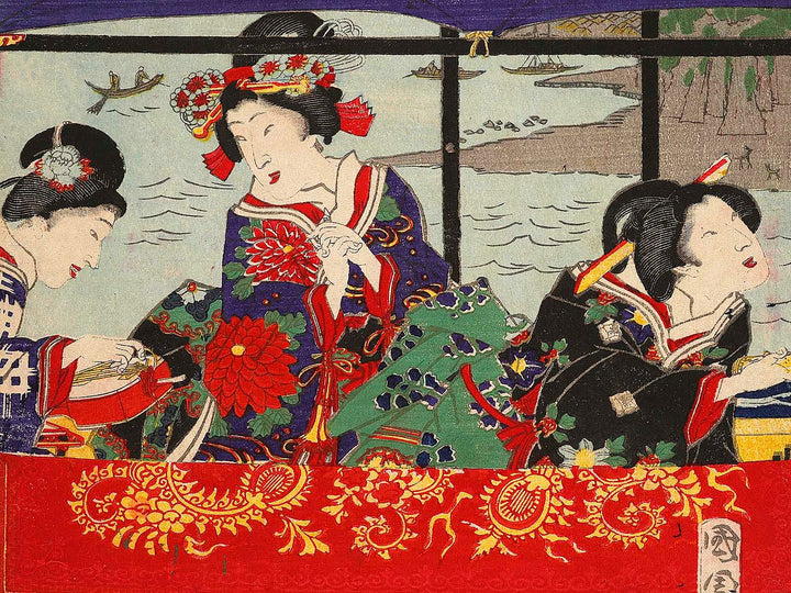 Imayo kenshi miyajima senchu asobi by Toyohara Kunichika / BJ324-163