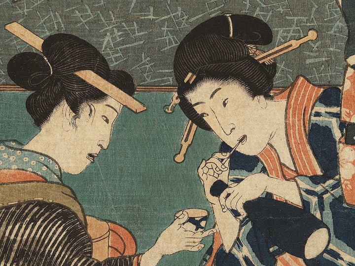 Higashi genji yukizuki hana no uchi tsuki by Utagawa Kunisada(Toyokuni III) / BJ306-082