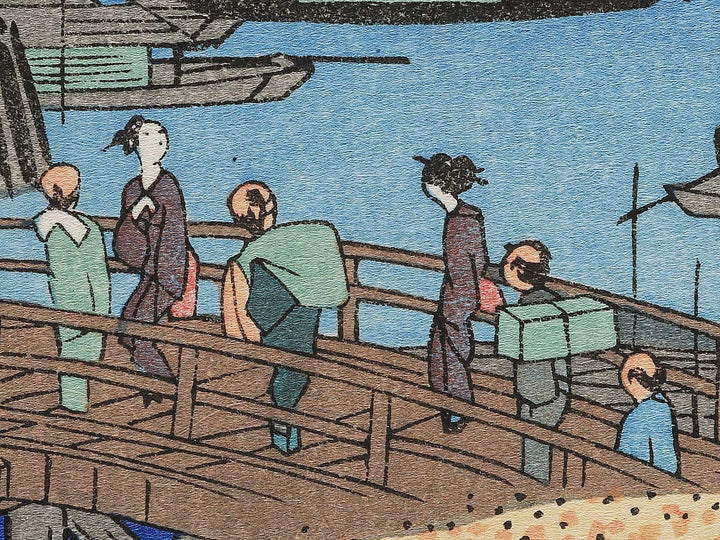 Ryogoku hanabi from the series Edo meisho no uchi by Utagawa Hiroshige, (Large print size) / BJ342-692