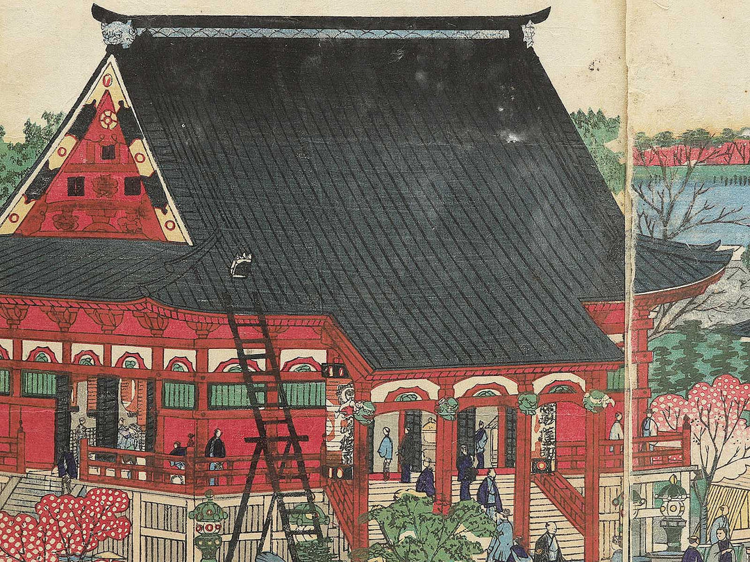 Tokyo meisho Asakusa Kinryuzan keidai yori Sumidagawa ryakuzu by Utagawa HIroshige III / BJ350-812
