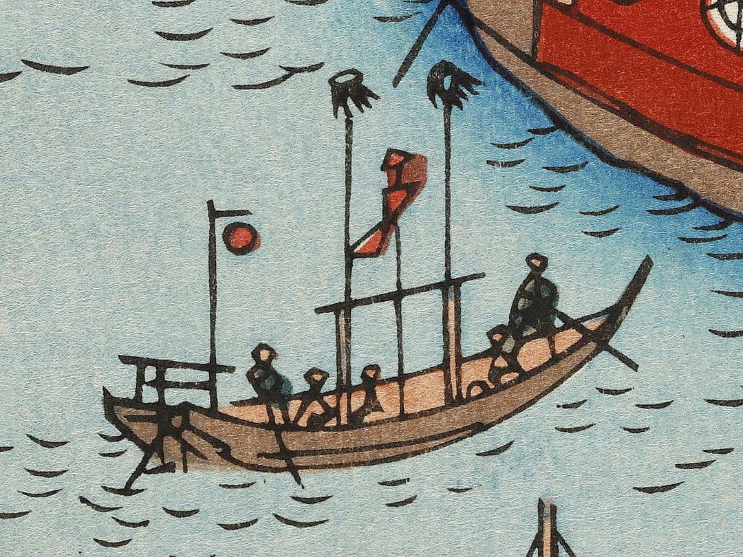Tsushima, Tenno Festival from the series Famous Views of the Sixty-odd Provinces by Utagawa Hiroshige, (Large print size) / BJ334-348