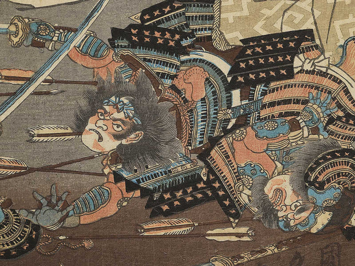 Ishibashiyama Takatsuna shingari komei zu by Utagawa Kunihisa / BJ344-295