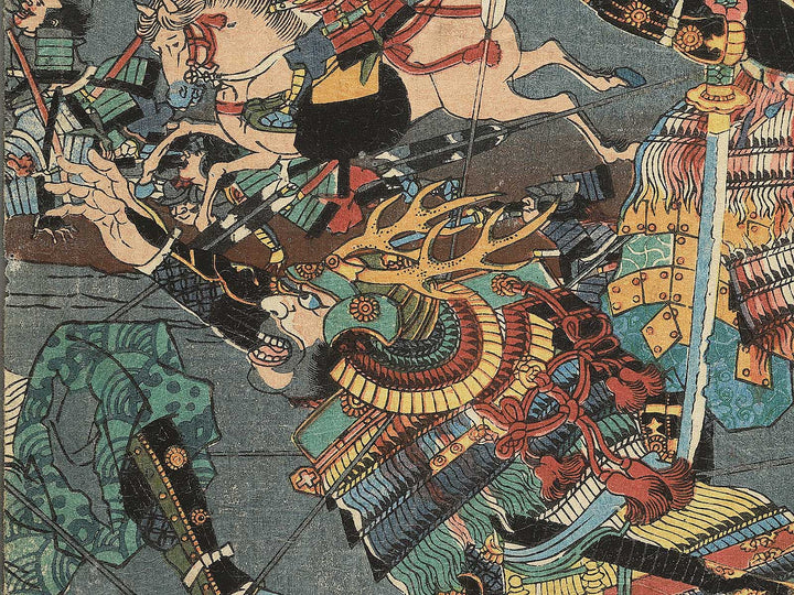 Taiheiki Yamazaki daikassen no zu by Utagawa Yoshitora / BJ346-367