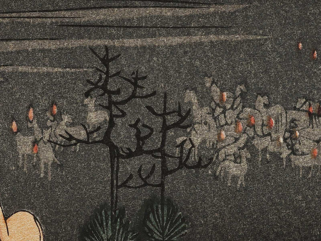 New Year's Eve Foxfires at the Changing Tree from the series One Hundred Famous Views of Edo by Utagawa Hiroshige, (Large print size) / BJ336-917