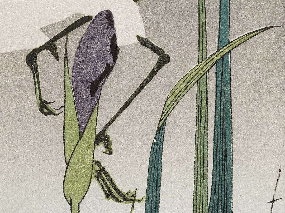 Iris & egret by Utagawa Hiroshige, (Medium print size) / BJ307-692