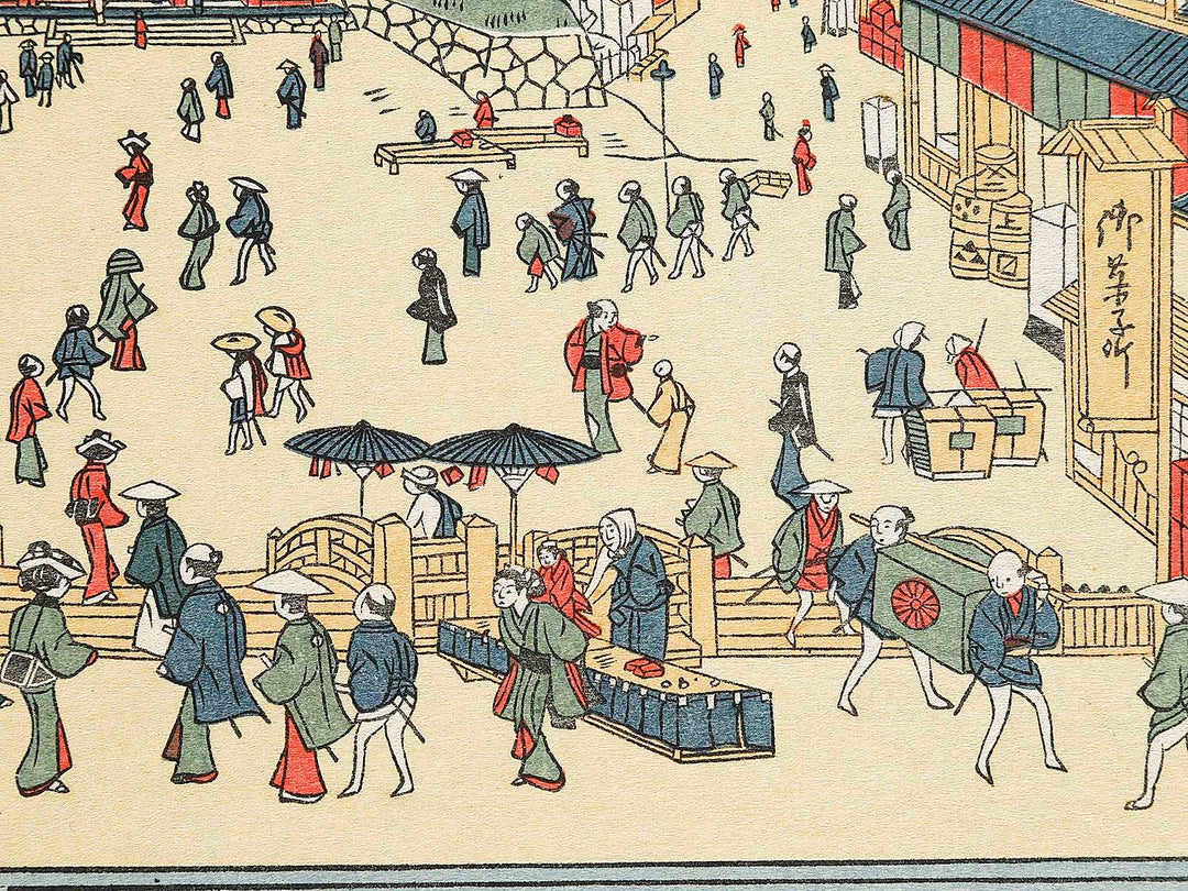 Edo meisho Ueno Niomon no zu by Utagawa Toyoharu, (Medium print size) / BJ330-463